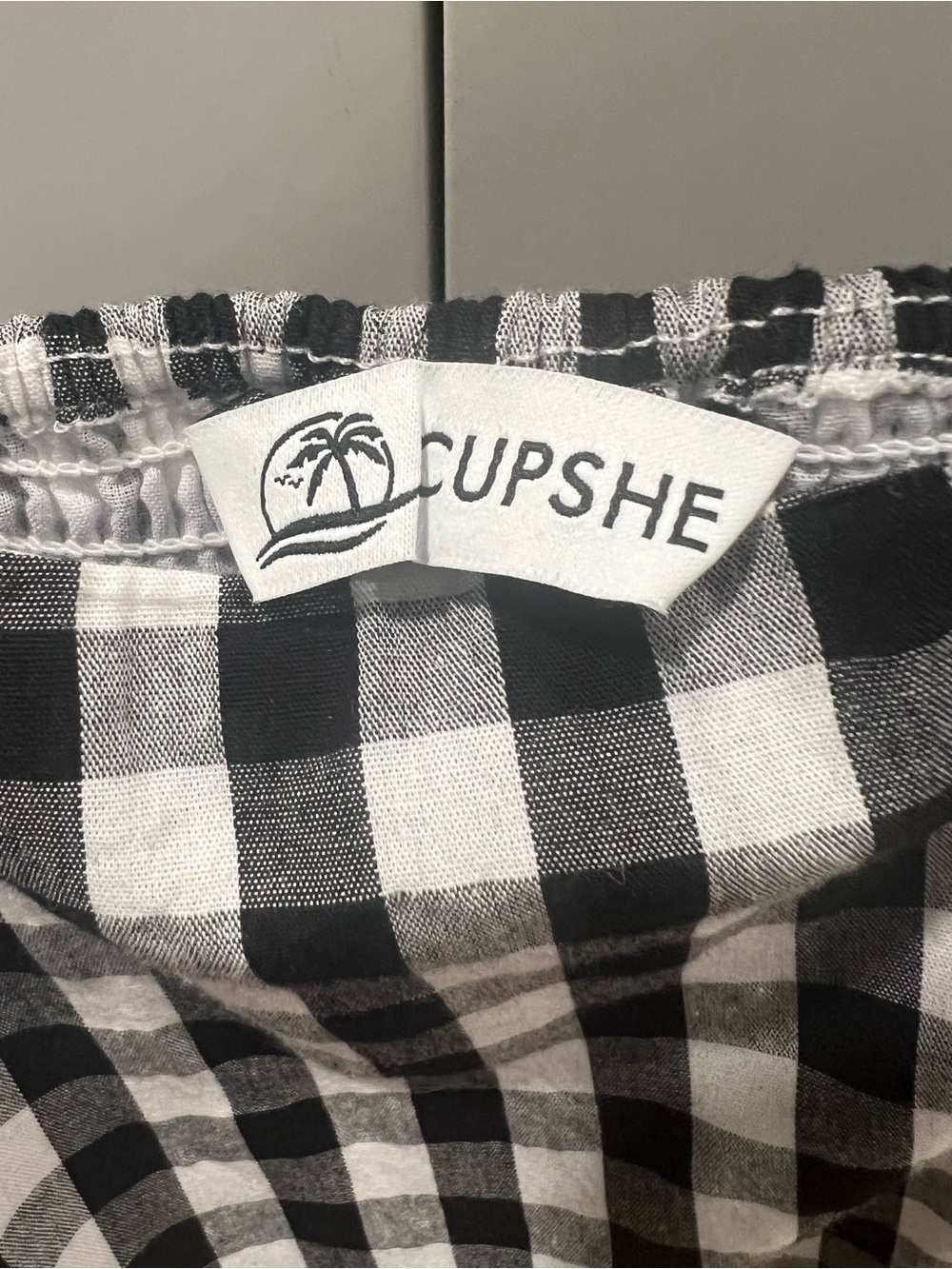 Cupshe Bluebell Breeze Gingham Maxi Dress Black & White Size XL - Picture 3 of 3